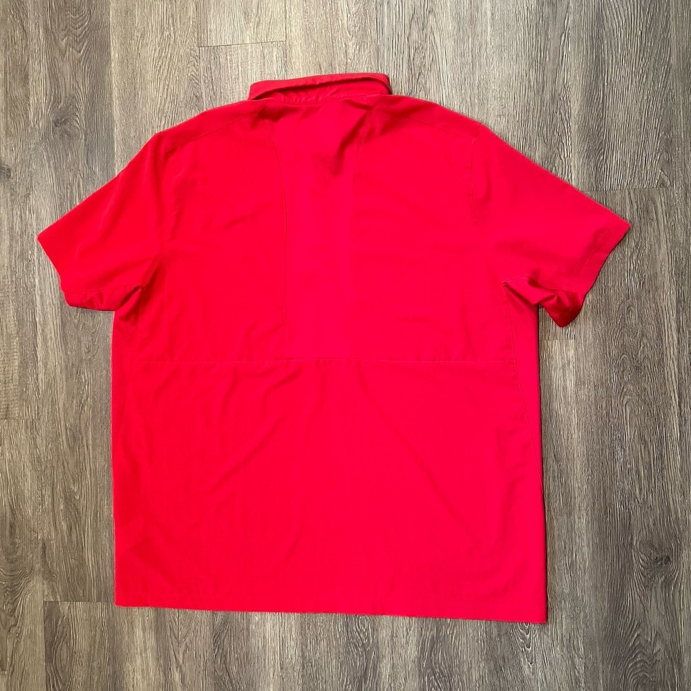 NC State Wolfpack Adidas Sideline Polo Shirt Men's 2XL Red Performance Stretch - Picture 5 of 8